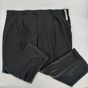 Perry Ellis 54x30 Dress Pants NWT Grey Wolf Power Threads Flat Front